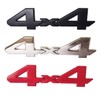 2Pcs 4x4 Emblems Badge 3D Metal Chrome Logo Side Trunk