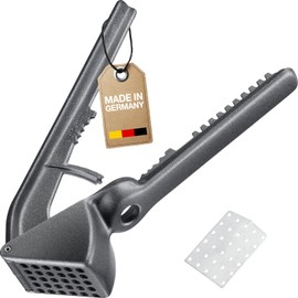 Westmark Mehrzweckpresse "Black Edition" – Zum Knacken von Nüssen, Entkernen und Fischentschuppen – 4 in 1, Länge: 16 cm, Aluminium, Extracta, Anthrazit