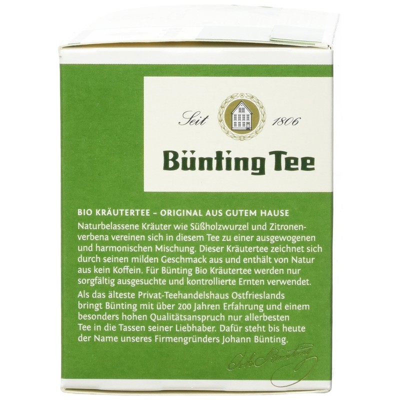 Bünting Tee Bio Kräuter 20 x 2g Beutel, 3er Pack