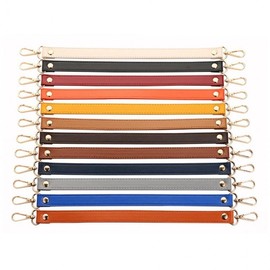 Handbag Short Handle Leather Bag Strap Strap Dark Brown 2ea