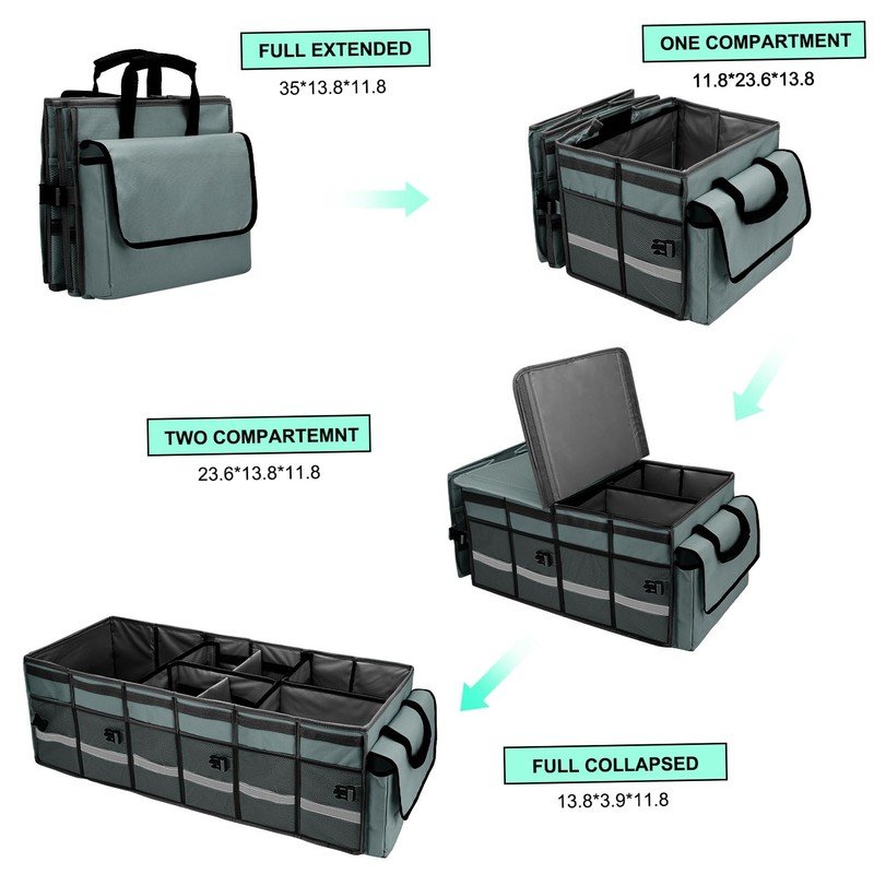 GDNasist Car Trunk Organizer and Storage with Removable Leakproof Cooler
