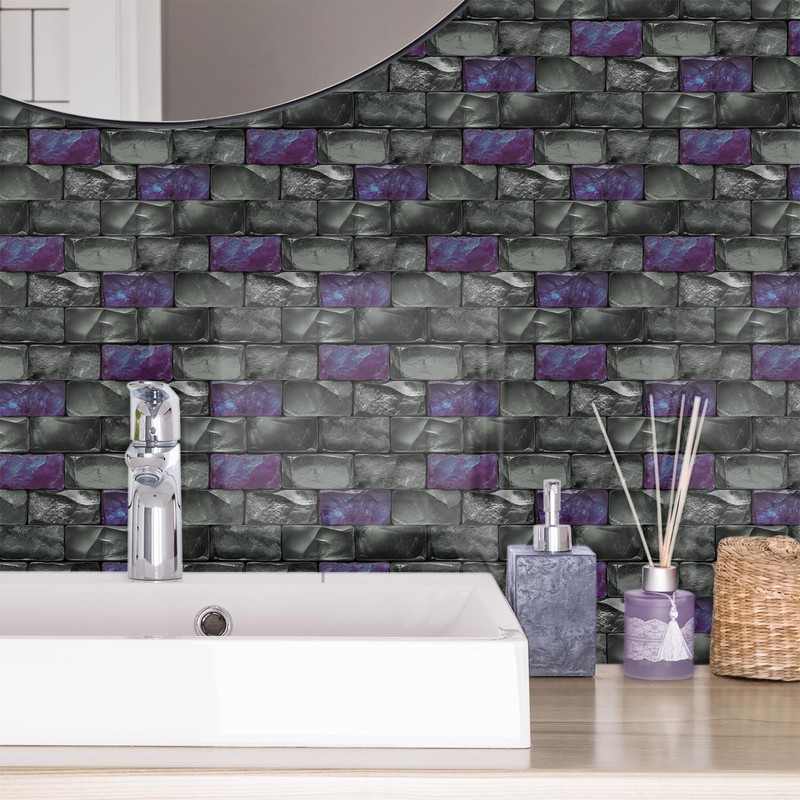 TUOKING 24-Pack Peel and Stick Wall Stickers Waterproof PVC Wallpaper
