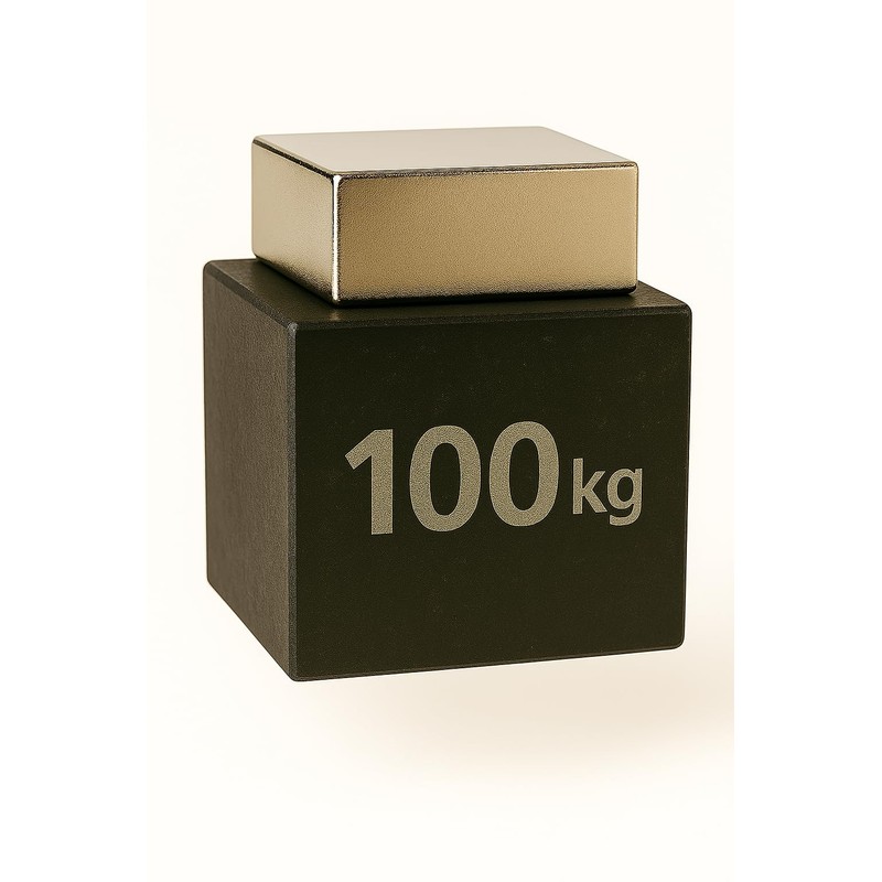 Neodymium Magnet Cuboid, 50 x 50 x 20 mm, 100