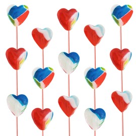 Fruidles Valentines Mini Heart Lollipop, 5 Gram Colored Heart Shaped Lollipops, Individually Wrapped (1 Pound)
