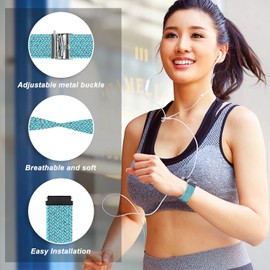 Niboow 20mm Strap for Garmin Venu Sq 2/Venu Sq 2 Music/Venu Sq/Venu Sq Music/Venu 2 Plus, Elastic Nylon Braided Watch Bands for Garmin Vivoactive 5/Vivoactive 3 Music/Forerunner 245- Blue