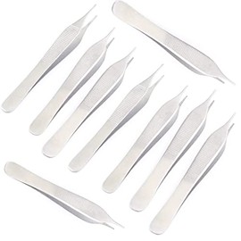OdontoMed2011® 10 PCS DENTAL ADSON DRESSING TWEEZERS 12CM FORCEPS SERRATED TIP PICKING PLIERS ODM