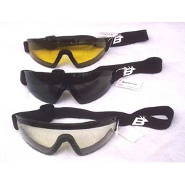 3 Skydive Sky Diving Goggles Clear Smoked and Yellow New