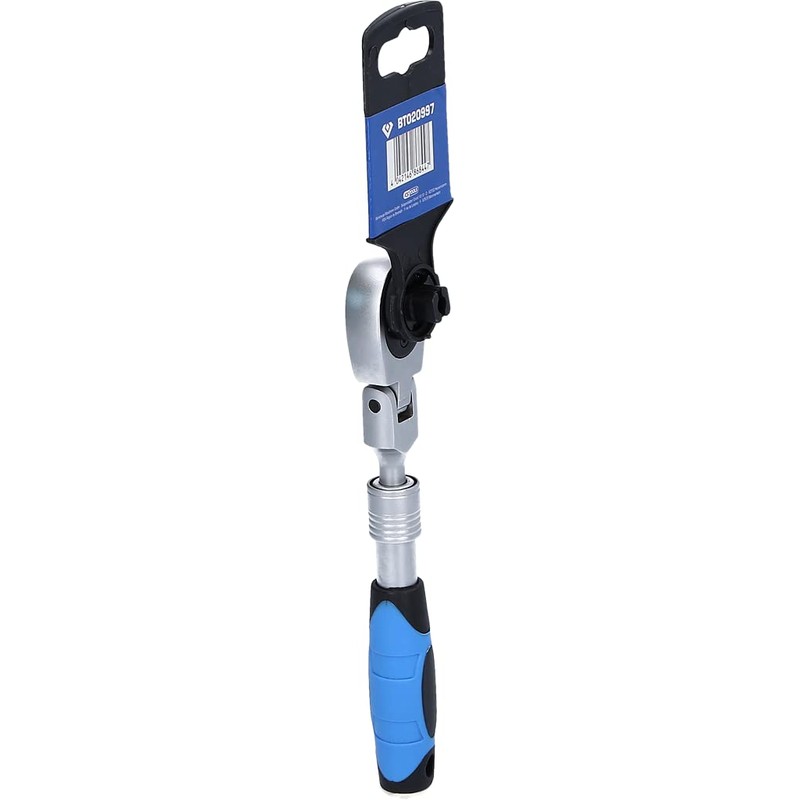 BRILLIANT TOOLS BT020997 1/4 Inch Telescopic Reversible Ratchet with Flexible