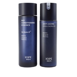 IOPE Men Bio Conditioning Essence 145ml + Anti-Aging Emulsion EX 120ml Chuseok Gift Essence 145ml + Emulsion EX 120ml / 아이오페 맨 바이오 컨디셔닝 에센스 145ml + 안티에이징 에멀젼 EX 120ml 추석선물 에센스 145ml + 에멀젼 EX 120ml