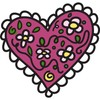 CafePress Flowered Heart Square Car Magnet 3 X 3 Square