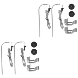 BESPORTBLE 2 Sets Grill Thermometer Stainless Steel Barbecue Thermometer Kitchen Food
