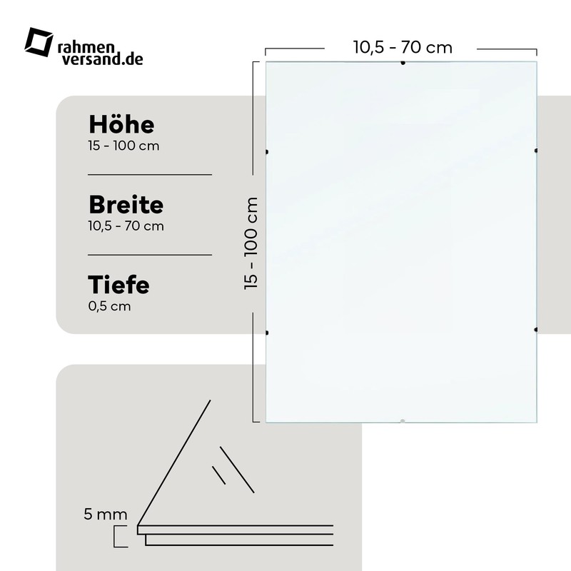 PANORAHMA Picture Frame Frameless Glass Picture Frame, 24 x 30
