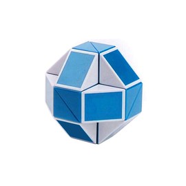 origin Different Shapes Rubik's Snake Observation Creativity Idea Educational Toy Twist Puzzle Killing Time for Adults and Kids Geometric 3D Puzzles (Blue) RUSNA48P-BU