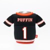 Puffin Drinkwear Gridiron Jersey Black & Risky Red Can Cooler