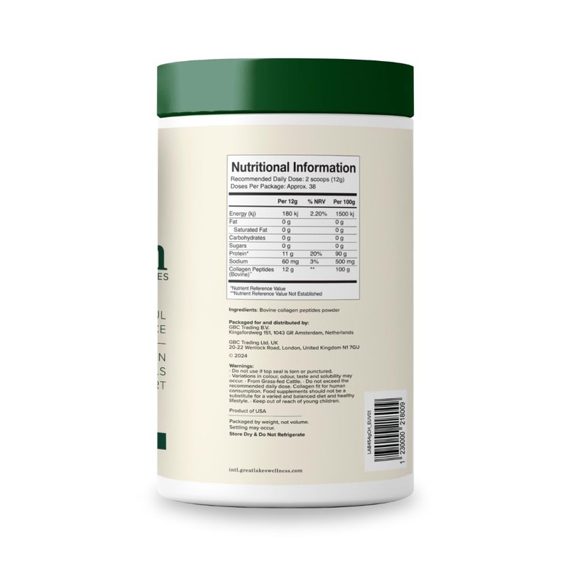 Great Lakes Wellness Collagen Peptides Powder for Skin, Hair, Nails,
