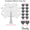 Family Tree Set Kit - MDF Tree, 12 x Hearts