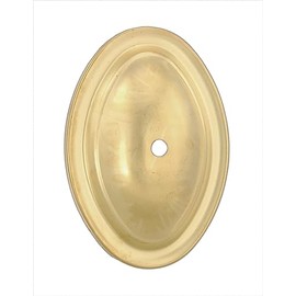 B&P Lamp® Oval Brass Back Plate, 6" Ht., Polished & Lacq.