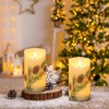 DRomance Pinecone Flameless Flickering Candles Battery Operated with 6H Timer