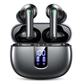 Foxotin Bluetooth Wireless Earphones, 2025 New, Professional Class, Bluetooth 5.3 Technology, 48 Hours of Playtime, Automatic Pairing, Type-c Rapid Charging, Noise Cancelling, Earphones, LED Display