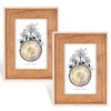 2 Pack 5x7 Picture Frame, Wall Mount Wooden Photo Frame