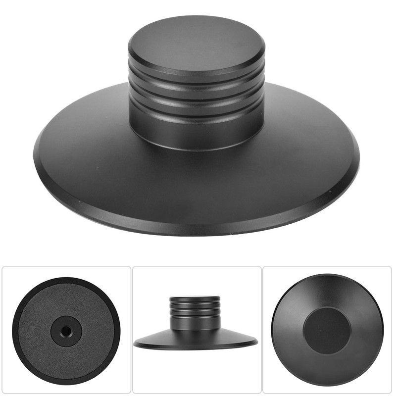 Black LP Turntable Stabilizer Record Player Disc Clamp Vibration Weight