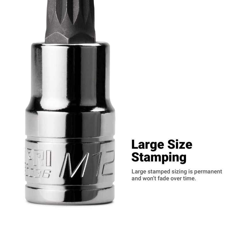 Capri Tools 30036 12 mm XZNトリプルスクエアビットソケット1 / 2インチドライブ付き