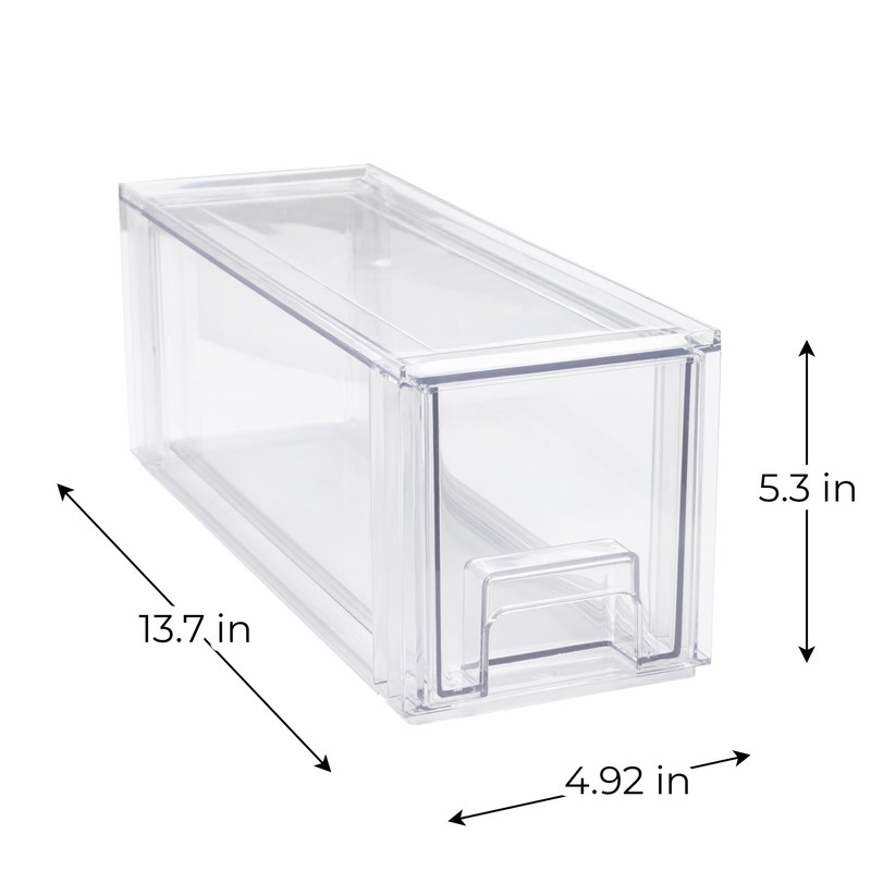 Smart Design Pull-Out Stackable Storage Bin - XS - 13.7"