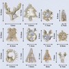 HNUIX Gold Nail Charms - Multi Shape, Zircon Jewelry, Christmas,