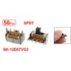 Sourcingmap 50 Pcs ON/ON 2 Position 3 Pin 1P2T SPDT
