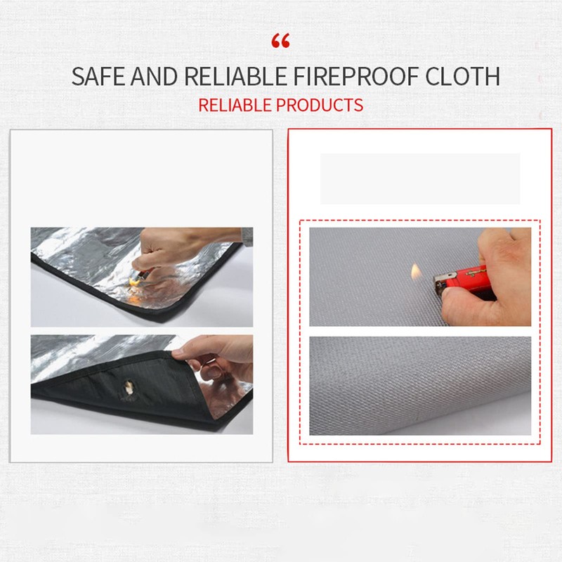 Fireproof Mat, High Temperature Resistant Flame Retardant Fireproof Cloth, Glass