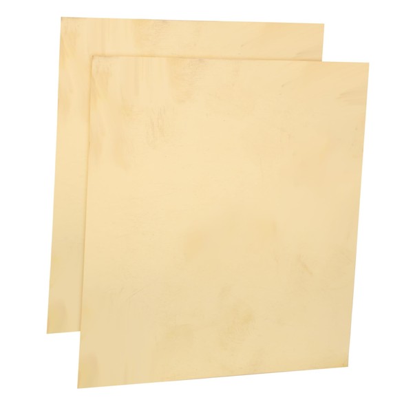 GANAZONO 2pcs Solid Brass Sheet Plates Thickness for Crafts Repairs