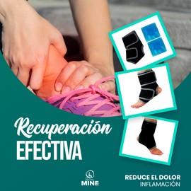 SEVEN MINE Tobillera con Compresa de Gel Frio-Caliente para Tratamientos Terapéuticos (Unitalla – Unisex)| Soporte Ferula para Tobillo