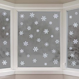 Articlings 42 Glitter Snowflake Window Clings