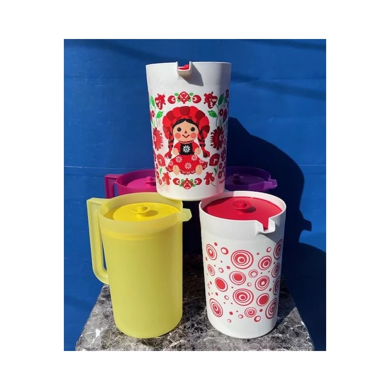 Tupperware Classic 1 Gallon Pitcher w/Push Botton Brand Different Colors