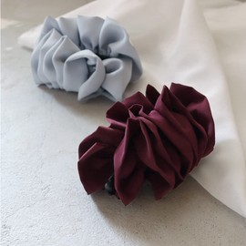 JewelVOX Banana Clip Hair Clip, Hair Accessories, Large, Firm, Drape, Solid Color, Adult (Wine)