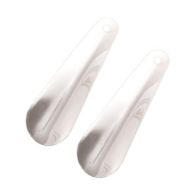 FOMIYES 2pcs Stainless Steel Handheld Shoehorns Compact Shoe Lifter Tools with Hanging Ring for Men Women Elderly Durable Practical Shoe Horns