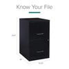 Lorell 14341 18 Deep 2-Drawer File Cabinet, Black