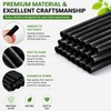 100 PCS Reusable Black Straws for Restaurants BBQ Parties Celebrations