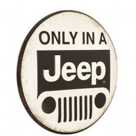 TGM Only In A Jeep Vintage Look Embossed Domed Metal Sign CJ Wrangler NEW 4x4 H9