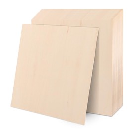 SHUESS Pack of 15 Plywood Panels, Wooden Board, 200 x 200 x 3 mm, Wooden Panels for Crafts, Plywood 2 mm, Untreated Wood Basswood, Chipboard for Crafts