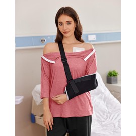 Deyeek Deyeek Tear Away Shirts for Women Post Surgery Shoulder Broken Arm Clothing Adaptive Side Snap Chemo Shirts for Port Access 2XL