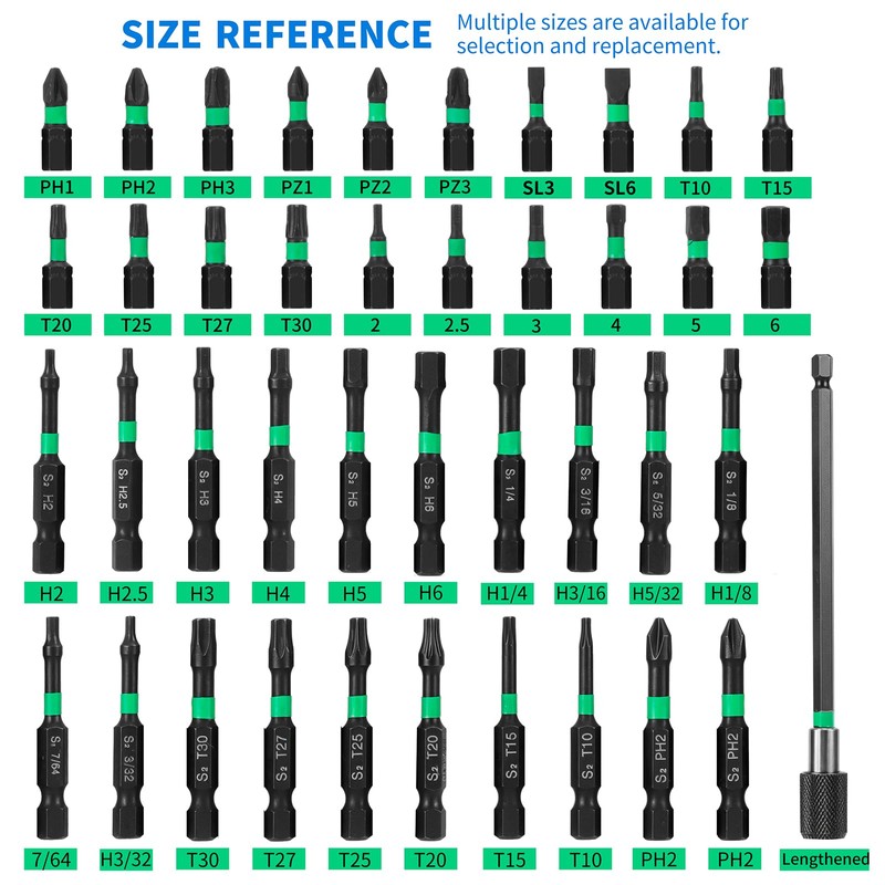 WIXOLBOR 74PC Magnetic Nut Driver Set, Metric/SAE for Impact Drivers