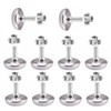 10-Set M8 x 20mm White Heavy Duty Screw-On Furniture Leveling