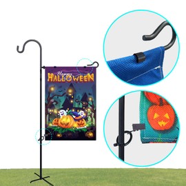 Luckupper Luckupper Garden Flag Clips and Stoppers - Anti-Wind Accessories - C Clamp and Stainless Steel Clip with Loop for Garden Flag Holder Stand