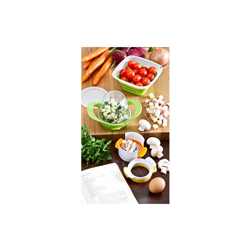 Prepworks by Progressive - Cortador de huevos compacto, blanco, rojo