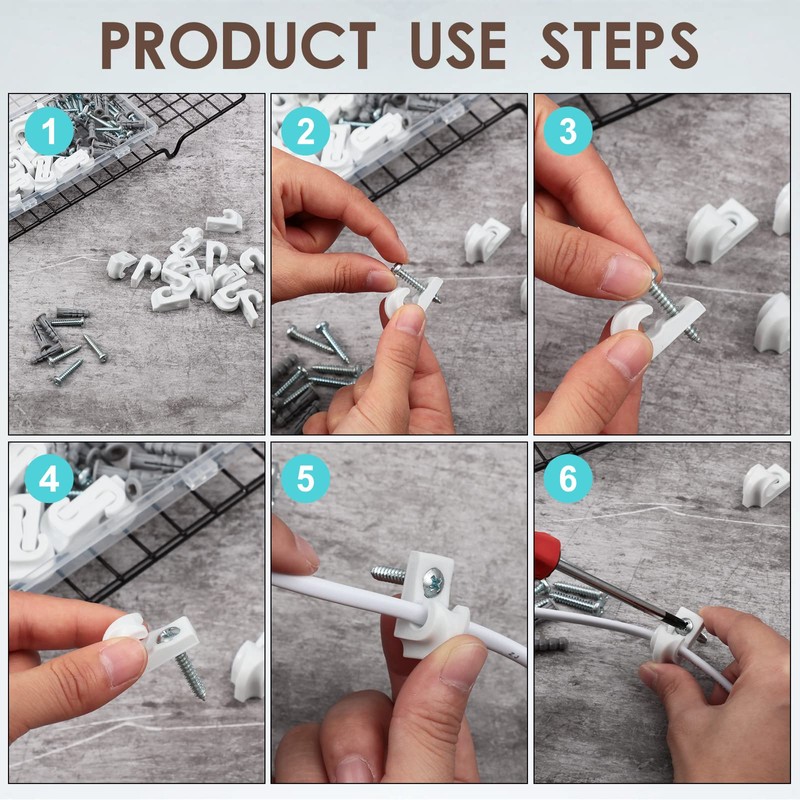 Amyhill 100 Pieces White Wire Shelf Clips Closet Shelves Down
