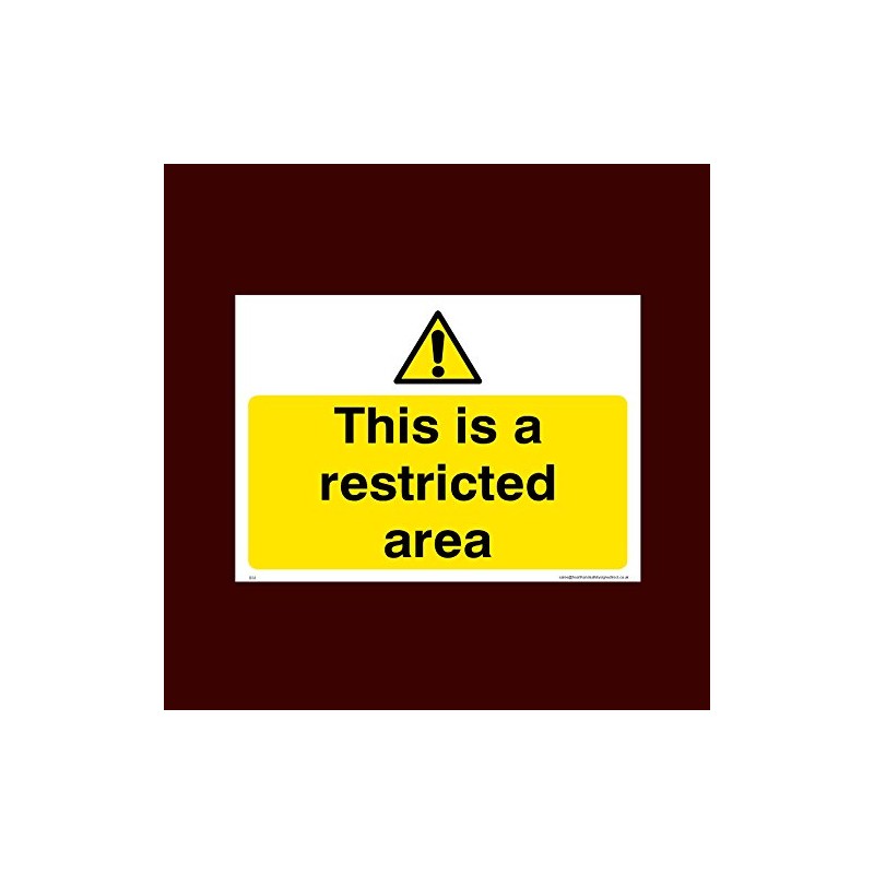 This Is a restricted area Plastic Sign with double sided
