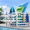 YITAHOME Pool Storage Bins with Towel Rack & 6 Moveable