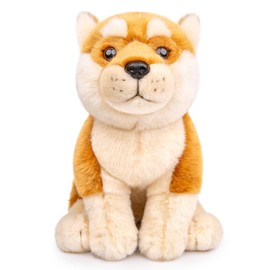Double Bread Shiba Inu Plush,Shiba Inu Plush Stuffed Animal,Dog Plush Pillow, Soft Animal Gifts for Boys and Girls，Sitting (Brown)