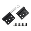 Antrader 5 Inch Lift Off Hinge Flag Hinges,Black Offset Door